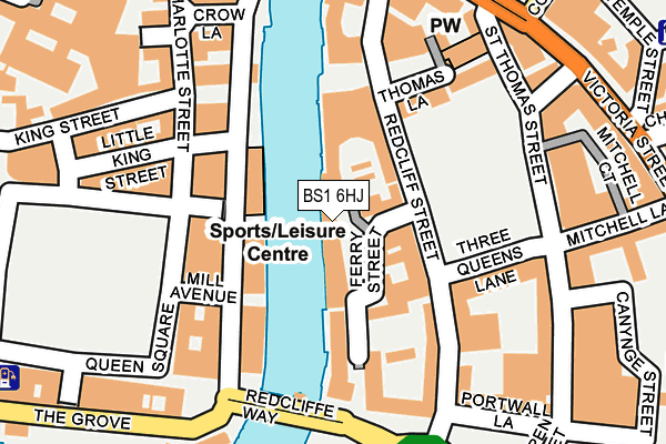 BS1 6HJ map - OS OpenMap – Local (Ordnance Survey) BS1 6HJ map - OS OpenMap – Local (Ordnance Survey)