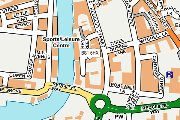 BS1 6HX map - OS OpenMap – Local (Ordnance Survey) BS1 6HX map - OS OpenMap – Local (Ordnance Survey)