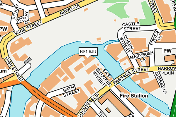 BS1 6JU map - OS OpenMap – Local (Ordnance Survey) BS1 6JU map - OS OpenMap – Local (Ordnance Survey)