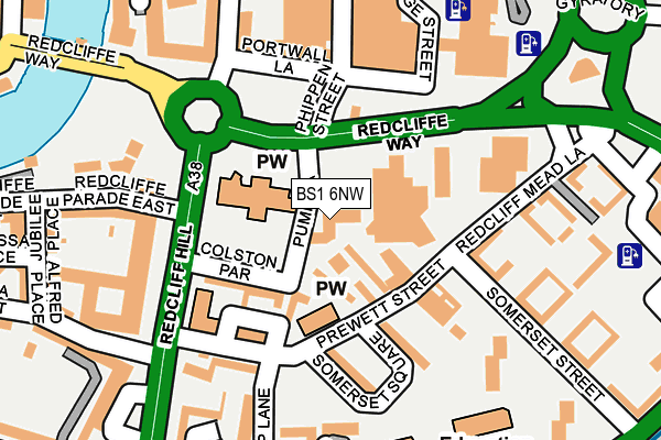BS1 6NW map - OS OpenMap – Local (Ordnance Survey) BS1 6NW map - OS OpenMap – Local (Ordnance Survey)
