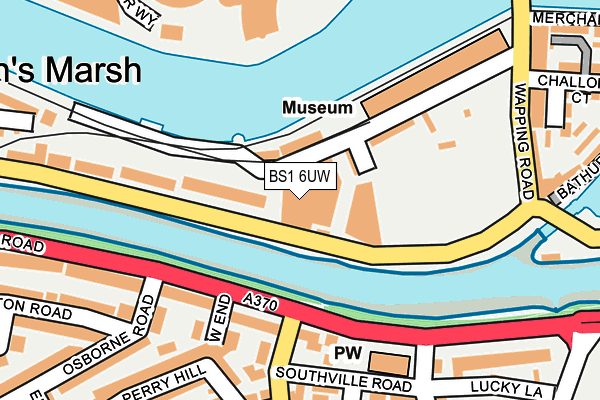 BS1 6UW map - OS OpenMap – Local (Ordnance Survey)