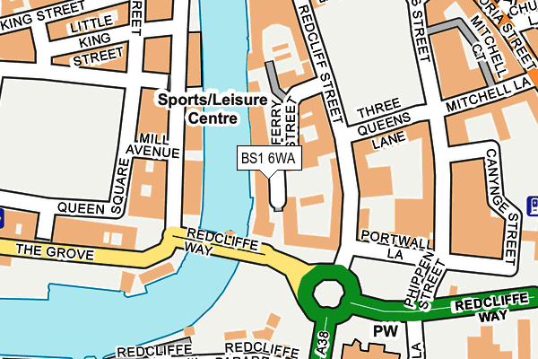 BS1 6WA map - OS OpenMap – Local (Ordnance Survey) BS1 6WA map - OS OpenMap – Local (Ordnance Survey)