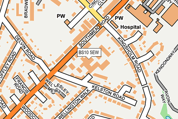 BS10 5EW map - OS OpenMap – Local (Ordnance Survey) BS10 5EW map - OS OpenMap – Local (Ordnance Survey)