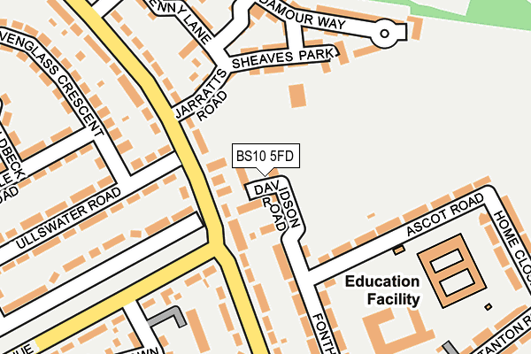 BS10 5FD map - OS OpenMap – Local (Ordnance Survey) BS10 5FD map - OS OpenMap – Local (Ordnance Survey)