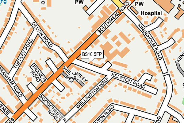 BS10 5FP map - OS OpenMap – Local (Ordnance Survey) BS10 5FP map - OS OpenMap – Local (Ordnance Survey)