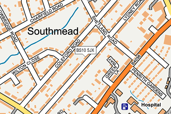 BS10 5JX map - OS OpenMap – Local (Ordnance Survey) BS10 5JX map - OS OpenMap – Local (Ordnance Survey)