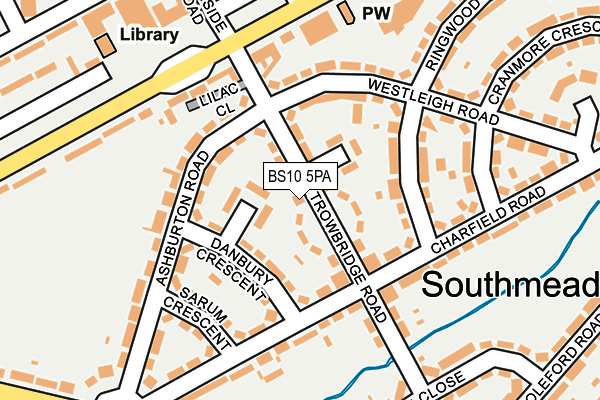 BS10 5PA map - OS OpenMap – Local (Ordnance Survey)