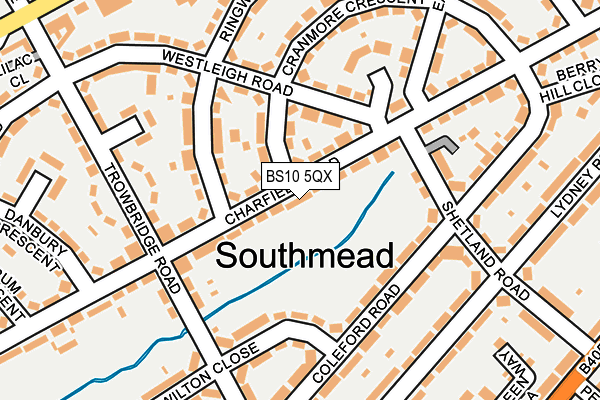 BS10 5QX map - OS OpenMap – Local (Ordnance Survey)