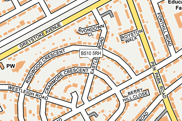BS10 5RH map - OS OpenMap – Local (Ordnance Survey) BS10 5RH map - OS OpenMap – Local (Ordnance Survey)