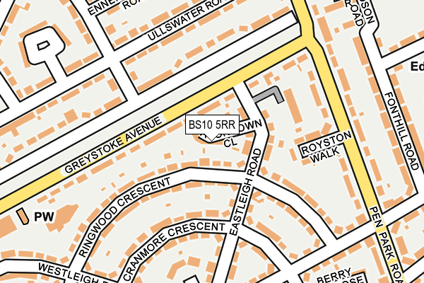 BS10 5RR map - OS OpenMap – Local (Ordnance Survey) BS10 5RR map - OS OpenMap – Local (Ordnance Survey)