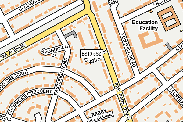 BS10 5SZ map - OS OpenMap – Local (Ordnance Survey) BS10 5SZ map - OS OpenMap – Local (Ordnance Survey)