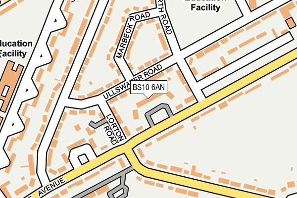 BS10 6AN map - OS OpenMap – Local (Ordnance Survey) BS10 6AN map - OS OpenMap – Local (Ordnance Survey)