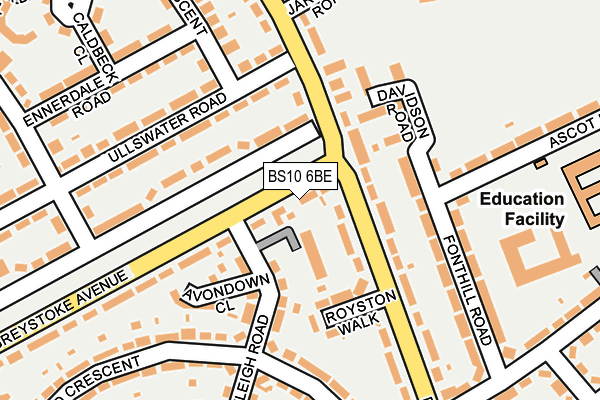 BS10 6BE map - OS OpenMap – Local (Ordnance Survey) BS10 6BE map - OS OpenMap – Local (Ordnance Survey)