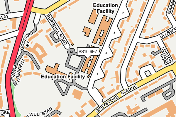 BS10 6EZ map - OS OpenMap – Local (Ordnance Survey) BS10 6EZ map - OS OpenMap – Local (Ordnance Survey)