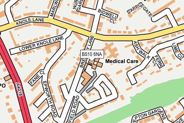 BS10 6NA map - OS OpenMap – Local (Ordnance Survey)