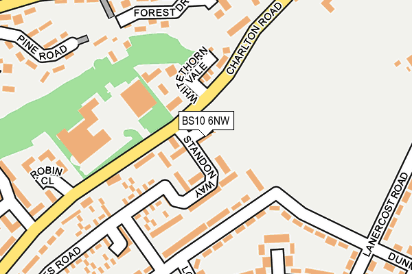 BS10 6NW map - OS OpenMap – Local (Ordnance Survey) BS10 6NW map - OS OpenMap – Local (Ordnance Survey)
