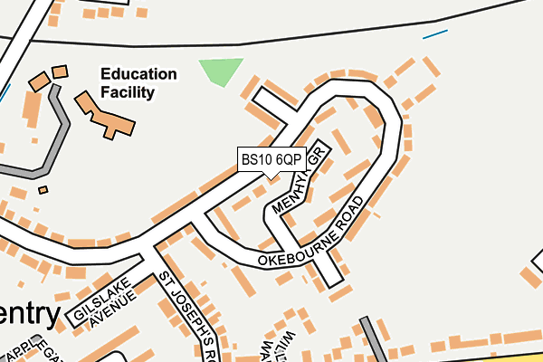 BS10 6QP map - OS OpenMap – Local (Ordnance Survey) BS10 6QP map - OS OpenMap – Local (Ordnance Survey)