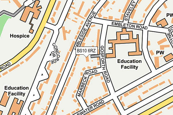 BS10 6RZ map - OS OpenMap – Local (Ordnance Survey) BS10 6RZ map - OS OpenMap – Local (Ordnance Survey)