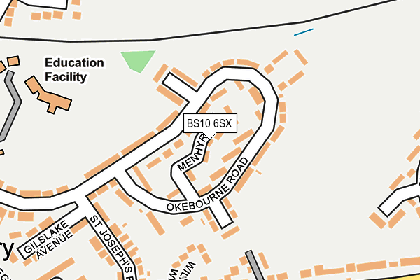 BS10 6SX map - OS OpenMap – Local (Ordnance Survey) BS10 6SX map - OS OpenMap – Local (Ordnance Survey)