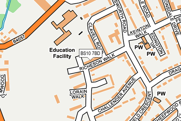 BS10 7BD map - OS OpenMap – Local (Ordnance Survey)