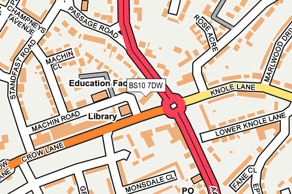 BS10 7DW map - OS OpenMap – Local (Ordnance Survey) BS10 7DW map - OS OpenMap – Local (Ordnance Survey)