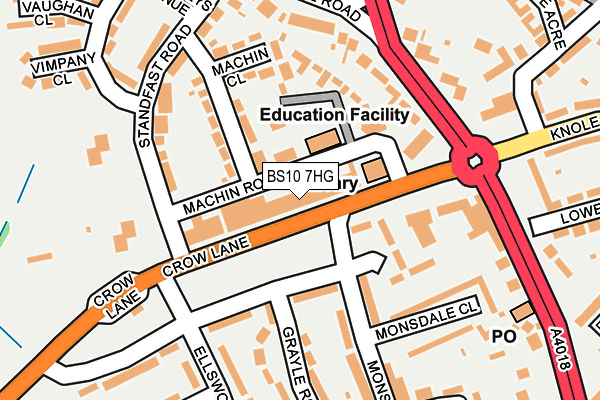 BS10 7HG map - OS OpenMap – Local (Ordnance Survey) BS10 7HG map - OS OpenMap – Local (Ordnance Survey)