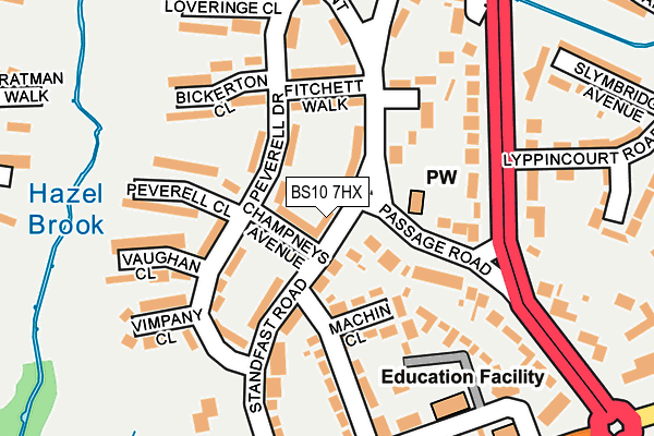 BS10 7HX map - OS OpenMap – Local (Ordnance Survey) BS10 7HX map - OS OpenMap – Local (Ordnance Survey)