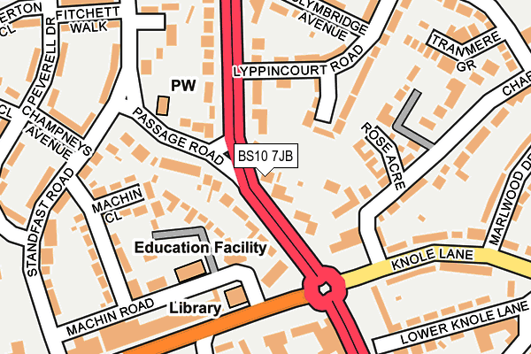 BS10 7JB map - OS OpenMap – Local (Ordnance Survey)
