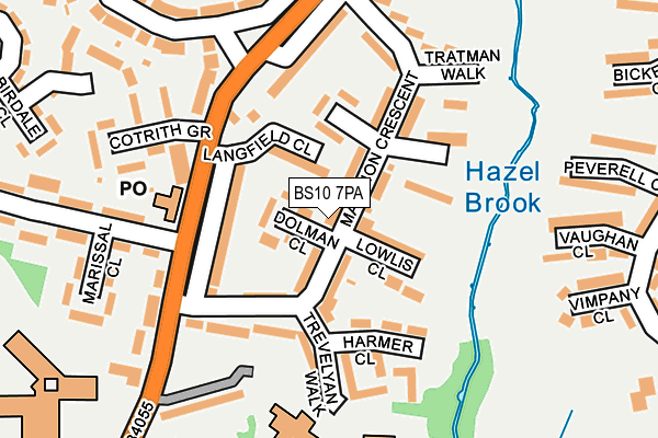 BS10 7PA map - OS OpenMap – Local (Ordnance Survey)