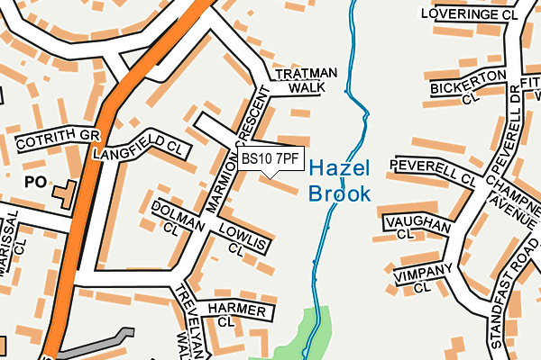 BS10 7PF map - OS OpenMap – Local (Ordnance Survey) BS10 7PF map - OS OpenMap – Local (Ordnance Survey)