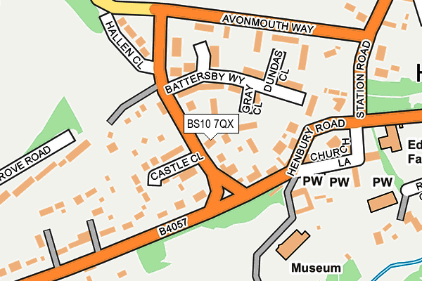 BS10 7QX map - OS OpenMap – Local (Ordnance Survey)