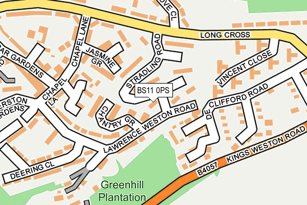BS11 0PS map - OS OpenMap – Local (Ordnance Survey)