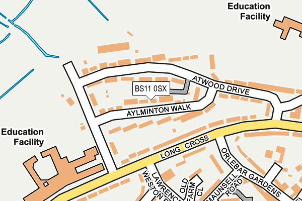 BS11 0SX map - OS OpenMap – Local (Ordnance Survey)