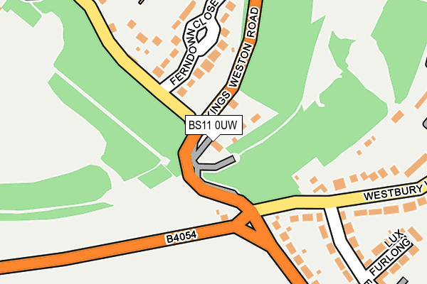BS11 0UW map - OS OpenMap – Local (Ordnance Survey)
