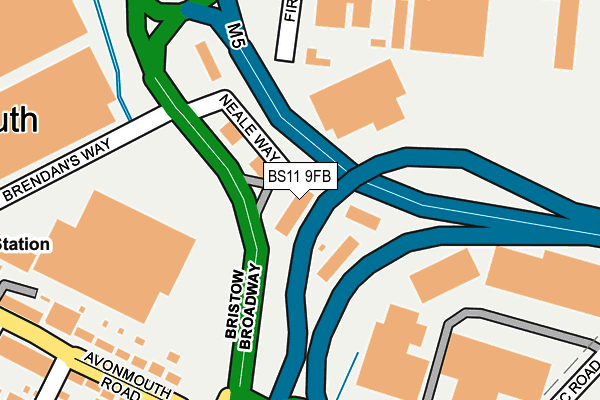 BS11 9FB map - OS OpenMap – Local (Ordnance Survey) BS11 9FB map - OS OpenMap – Local (Ordnance Survey)