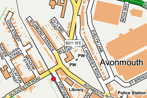 BS11 9FE map - OS OpenMap – Local (Ordnance Survey) BS11 9FE map - OS OpenMap – Local (Ordnance Survey)