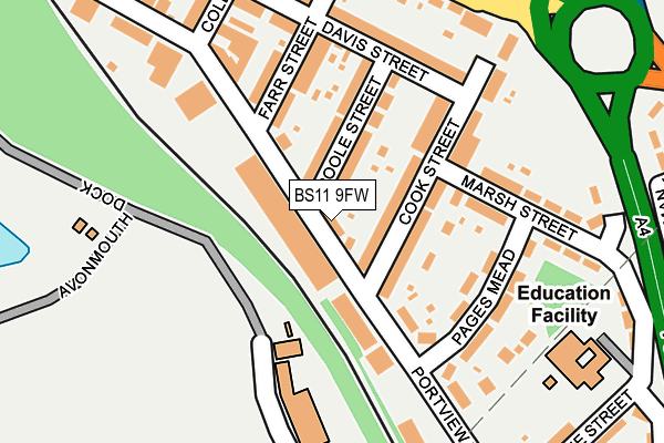 BS11 9FW map - OS OpenMap – Local (Ordnance Survey) BS11 9FW map - OS OpenMap – Local (Ordnance Survey)
