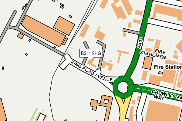 BS11 9HG map - OS OpenMap – Local (Ordnance Survey) BS11 9HG map - OS OpenMap – Local (Ordnance Survey)