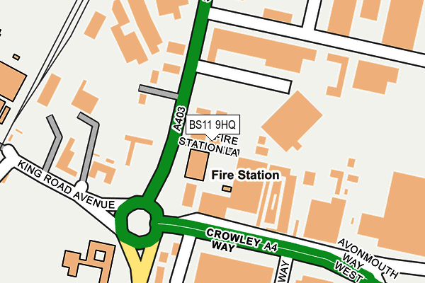 BS11 9HQ map - OS OpenMap – Local (Ordnance Survey) BS11 9HQ map - OS OpenMap – Local (Ordnance Survey)