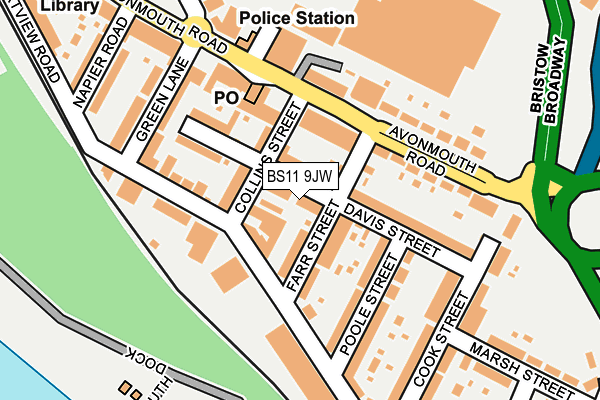 BS11 9JW map - OS OpenMap – Local (Ordnance Survey) BS11 9JW map - OS OpenMap – Local (Ordnance Survey)