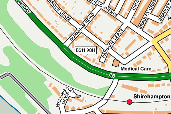 BS11 9QH map - OS OpenMap – Local (Ordnance Survey)