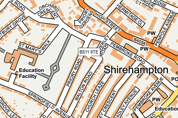 BS11 9TE map - OS OpenMap – Local (Ordnance Survey)