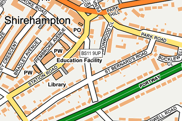 BS11 9UP map - OS OpenMap – Local (Ordnance Survey) BS11 9UP map - OS OpenMap – Local (Ordnance Survey)