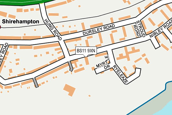 BS11 9XN map - OS OpenMap – Local (Ordnance Survey)