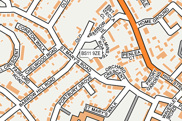 BS11 9ZE map - OS OpenMap – Local (Ordnance Survey) BS11 9ZE map - OS OpenMap – Local (Ordnance Survey)