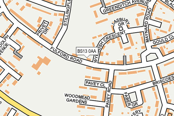 BS13 0AA map - OS OpenMap – Local (Ordnance Survey) BS13 0AA map - OS OpenMap – Local (Ordnance Survey)