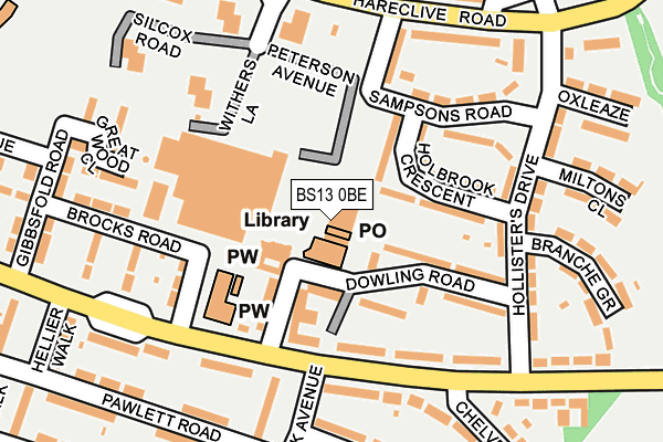BS13 0BE map - OS OpenMap – Local (Ordnance Survey)