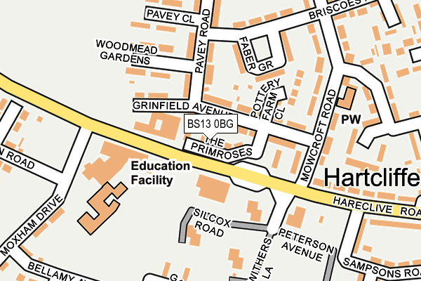 BS13 0BG map - OS OpenMap – Local (Ordnance Survey) BS13 0BG map - OS OpenMap – Local (Ordnance Survey)