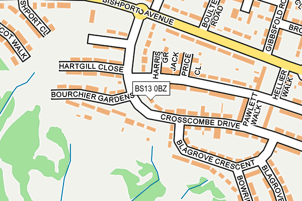 BS13 0BZ map - OS OpenMap – Local (Ordnance Survey) BS13 0BZ map - OS OpenMap – Local (Ordnance Survey)