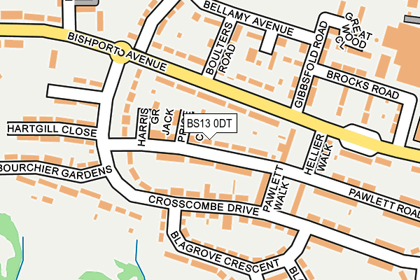 BS13 0DT map - OS OpenMap – Local (Ordnance Survey) BS13 0DT map - OS OpenMap – Local (Ordnance Survey)